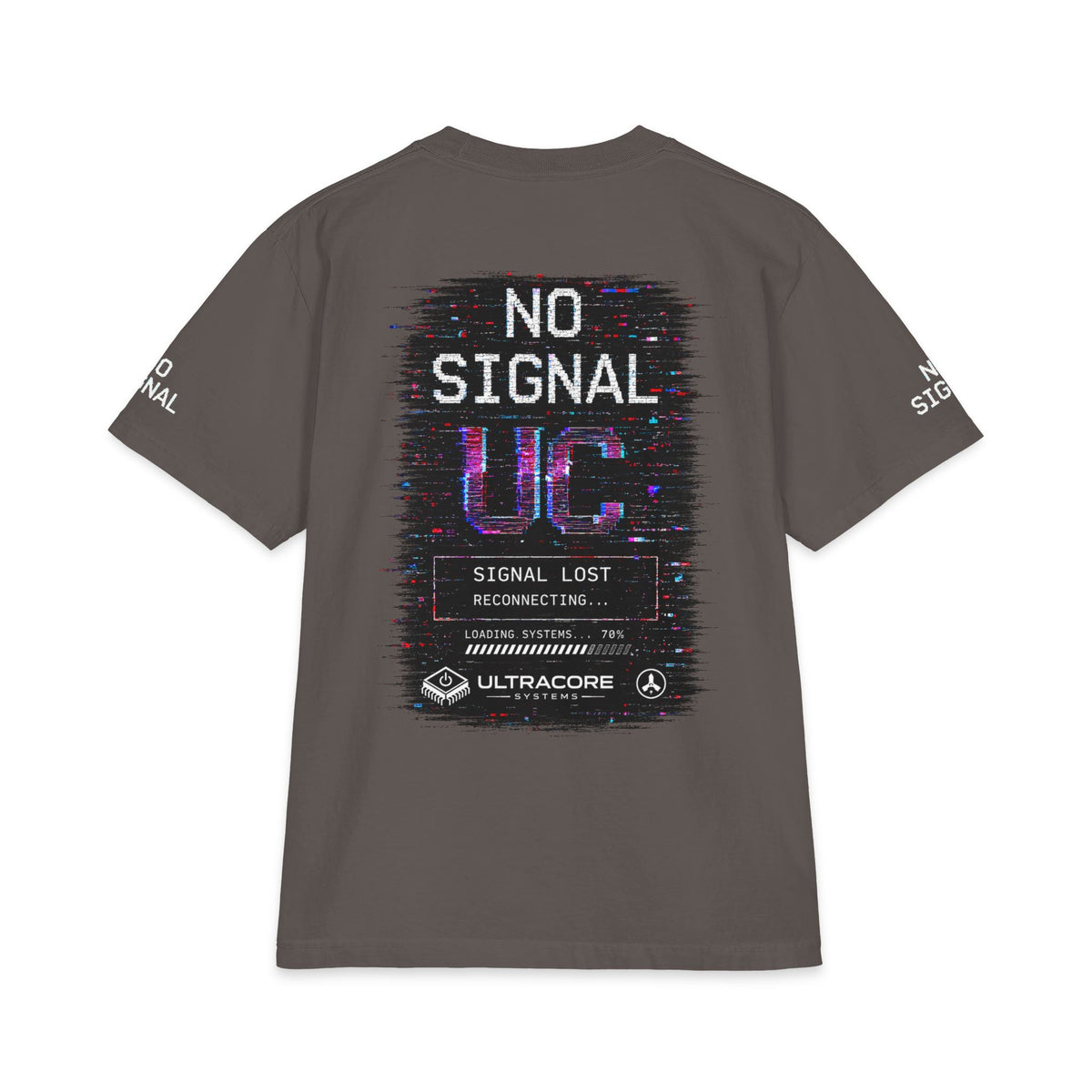 No Signal Tee — Retro Glitch Graphic T-Shirt