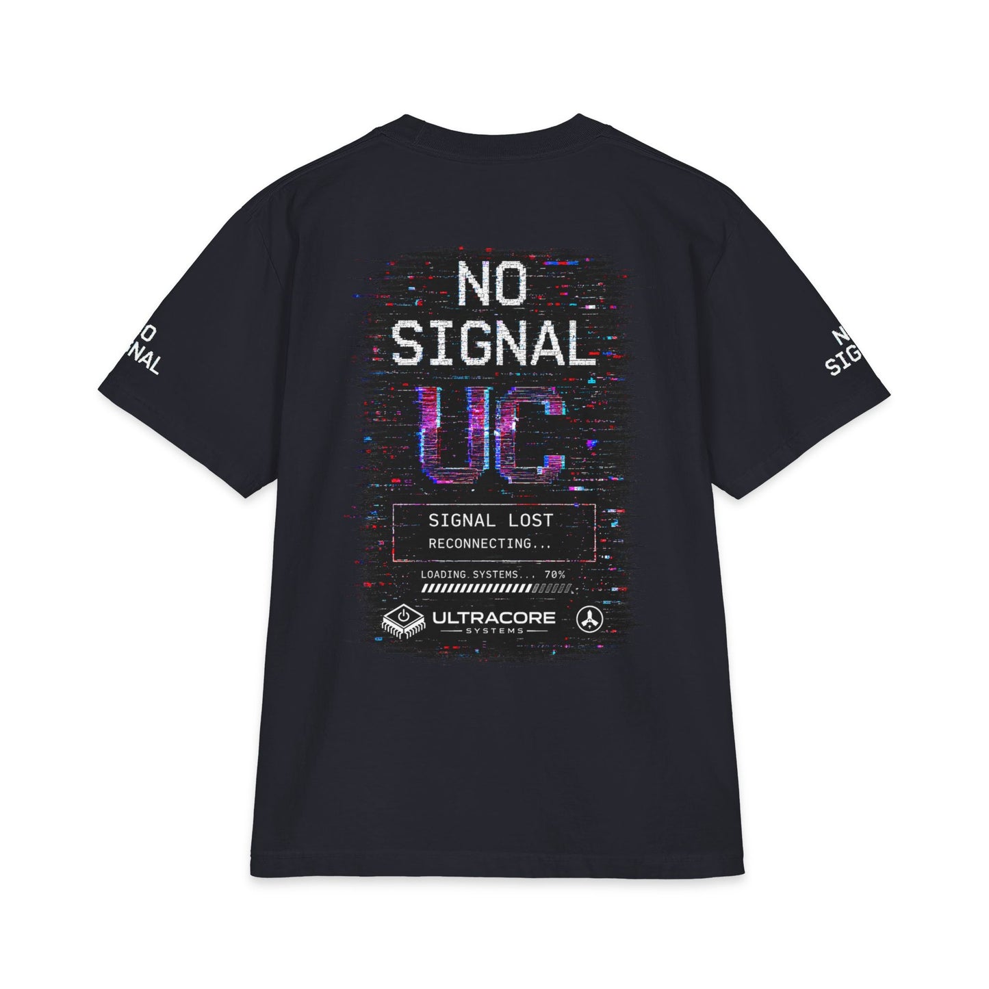 No Signal Tee — Retro Glitch Graphic T-Shirt