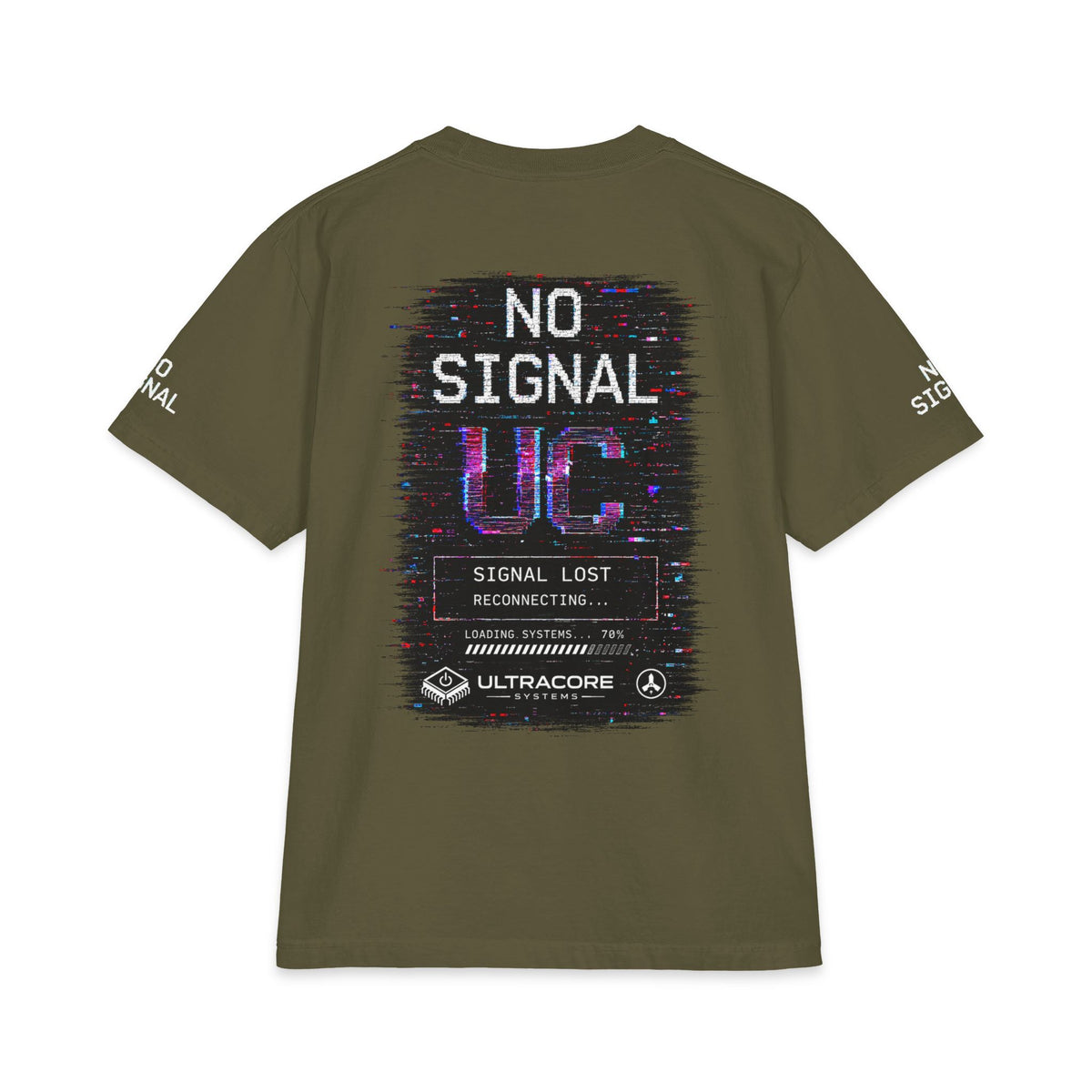 No Signal Tee — Retro Glitch Graphic T-Shirt