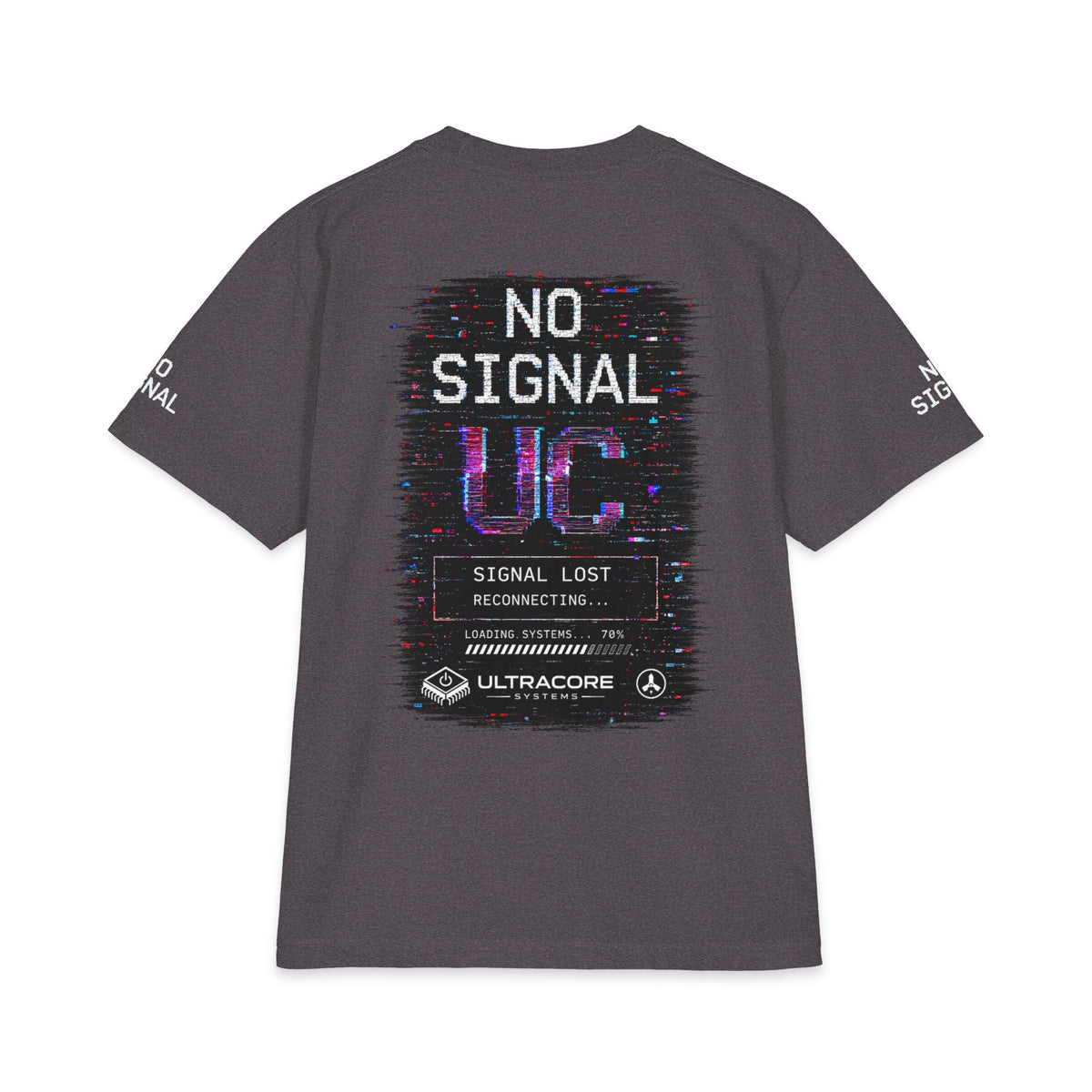 No Signal Tee — Retro Glitch Graphic T-Shirt