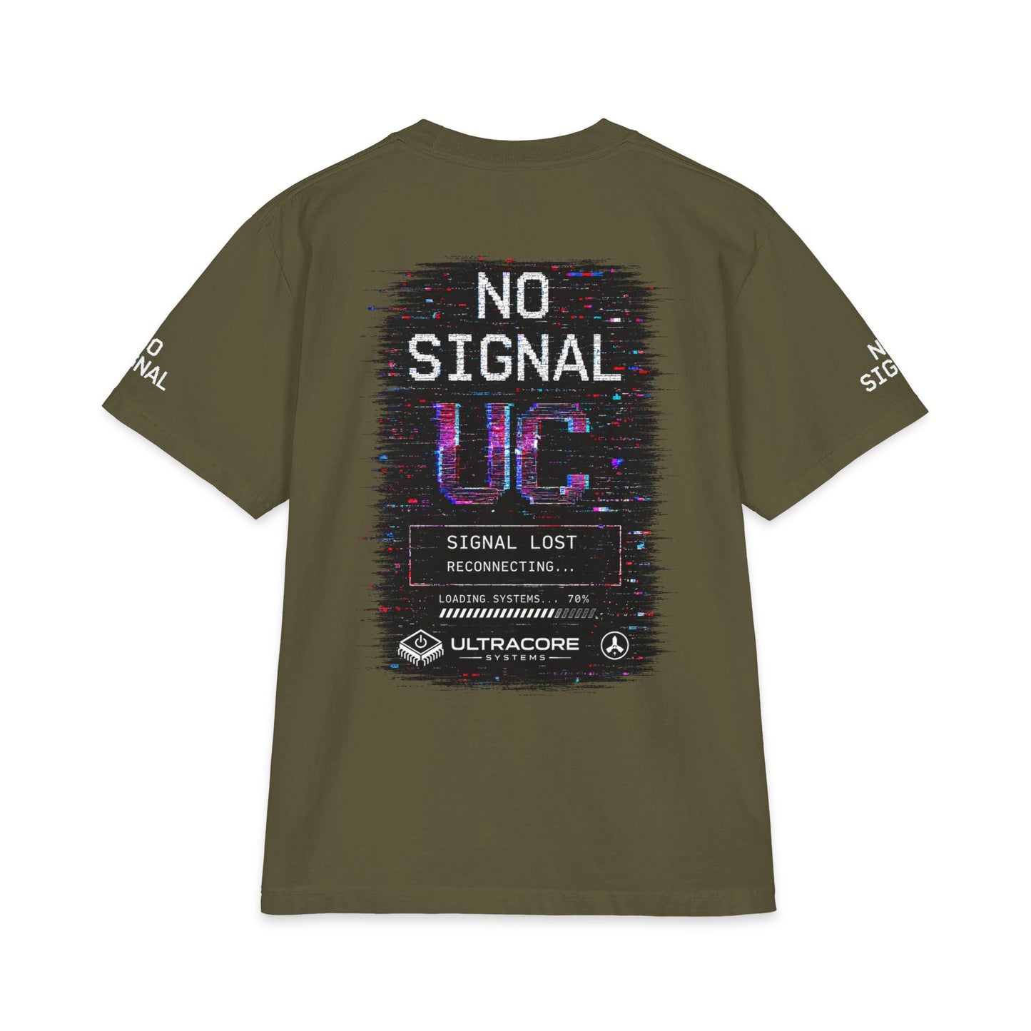 No Signal Tee — Retro Glitch Graphic T-Shirt