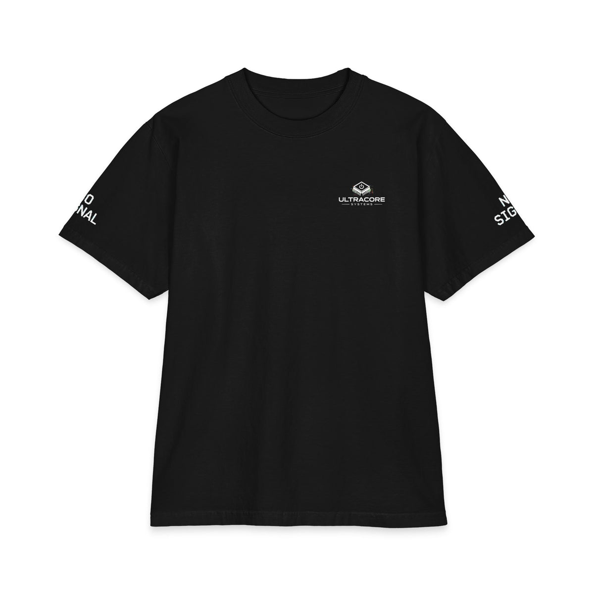 No Signal Tee — Retro Glitch Graphic T-Shirt