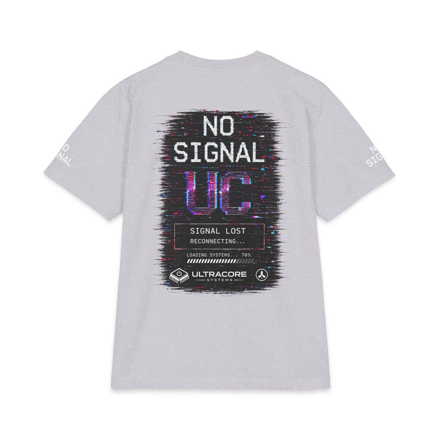 No Signal Tee — Retro Glitch Graphic T-Shirt
