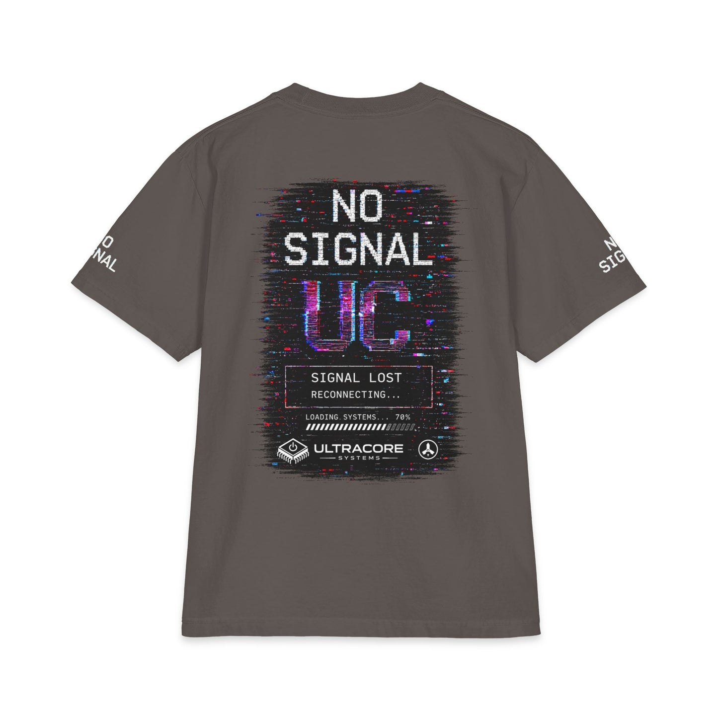 No Signal Tee — Retro Glitch Graphic T-Shirt