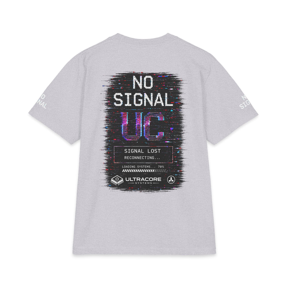 No Signal Tee — Retro Glitch Graphic T-Shirt