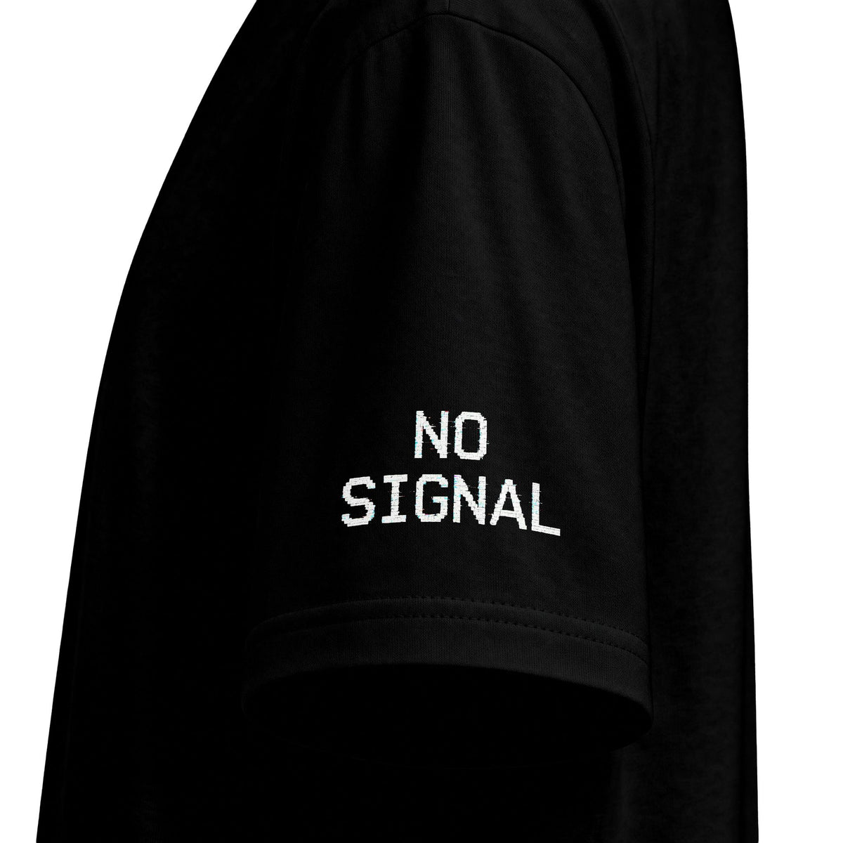 No Signal Tee — Retro Glitch Graphic T-Shirt