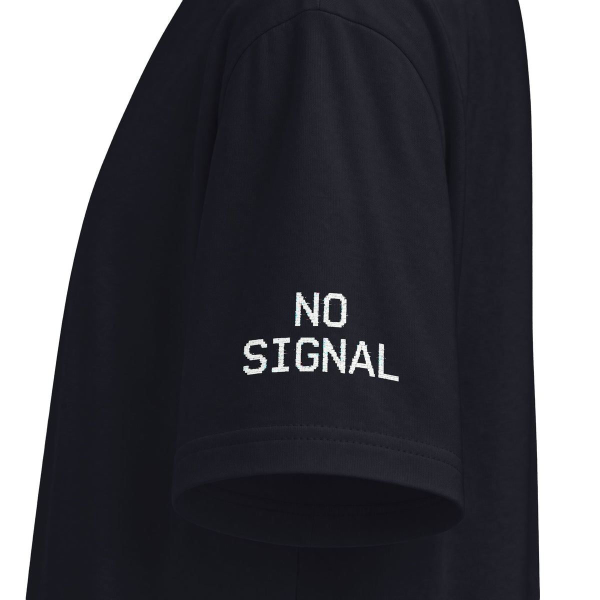 No Signal Tee — Retro Glitch Graphic T-Shirt