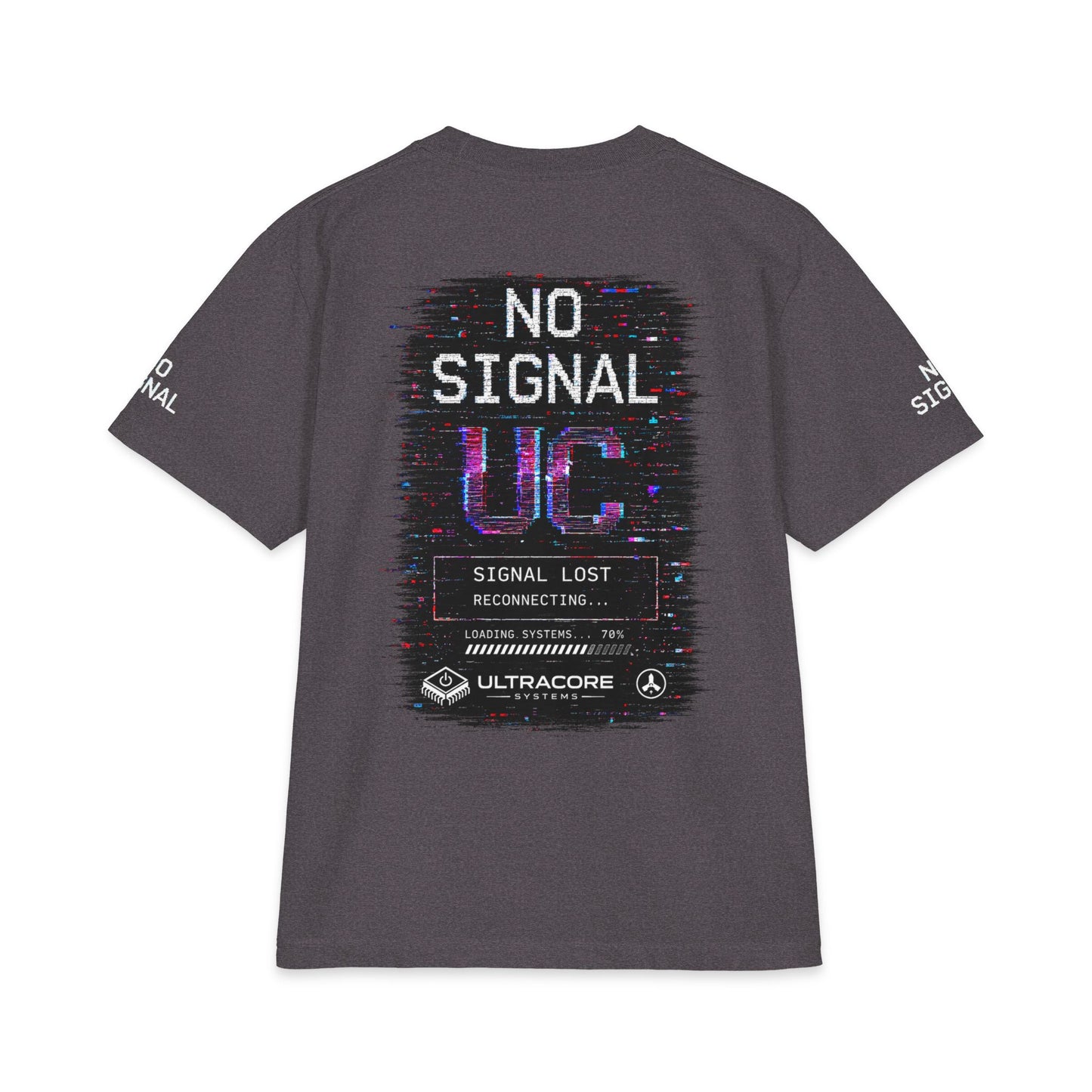 No Signal Tee — Retro Glitch Graphic T-Shirt