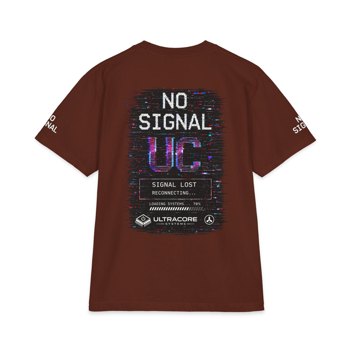 No Signal Tee — Retro Glitch Graphic T-Shirt